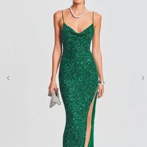 Retrofete Loretta Sequin Dress - NEW - XS - in Emerald
